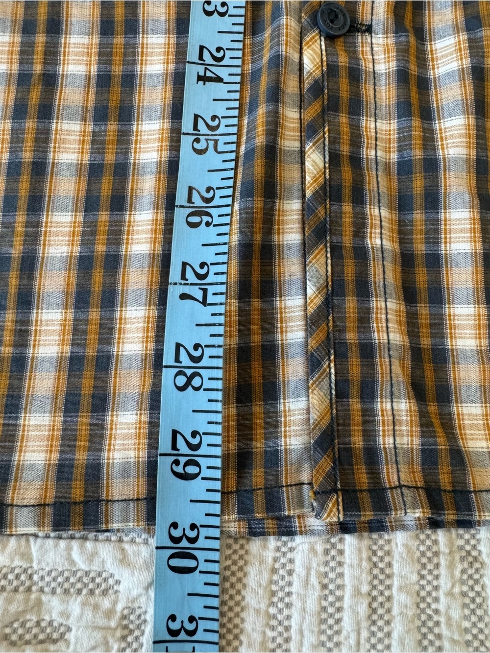FOX Racing Men’s Plaid Short Sleeve Button-Down Shirt Large Mustard Yellow Grey - Picture 7 of 9